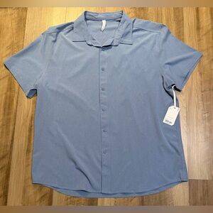 Men's Blue Short Sleeve Shirt